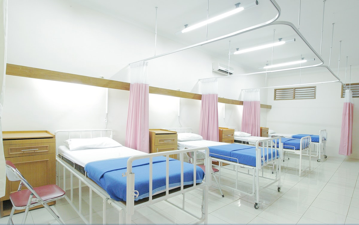 Hospital room where car accident victims receive treatment for their injuries